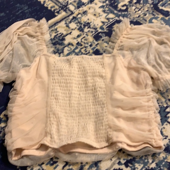 H and M sheer sleeves lined bodice top - Picture 6 of 7